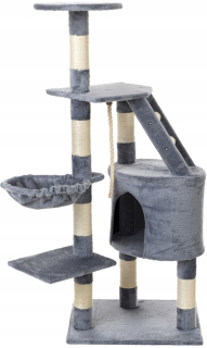 Škrabadlo pre mačky, posteľ, domček, búdka, 120 cm (F022)